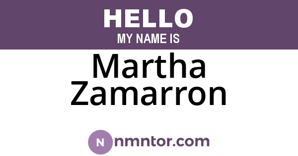Martha Zamarron