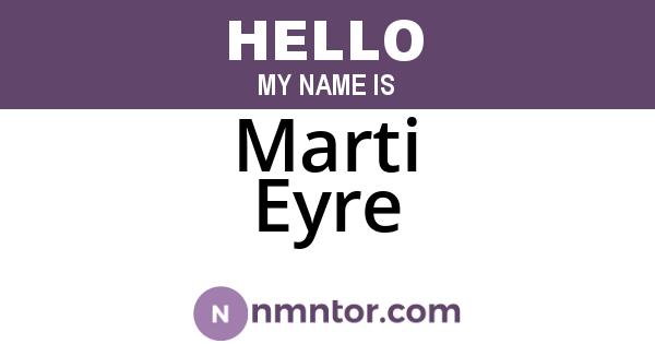 Marti Eyre