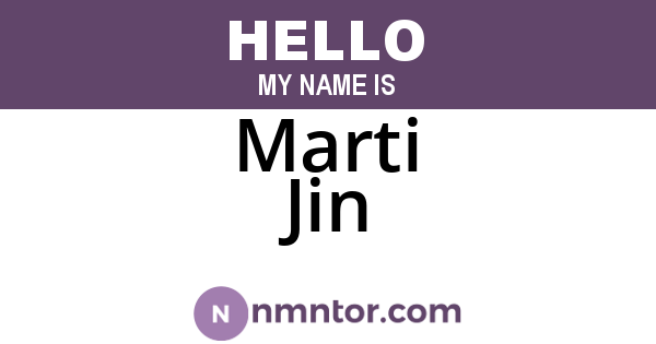 Marti Jin
