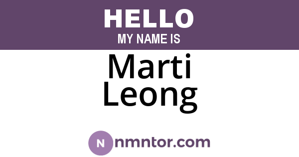 Marti Leong