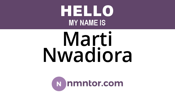 Marti Nwadiora