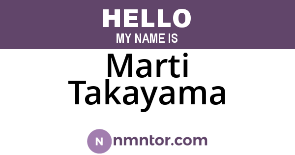 Marti Takayama