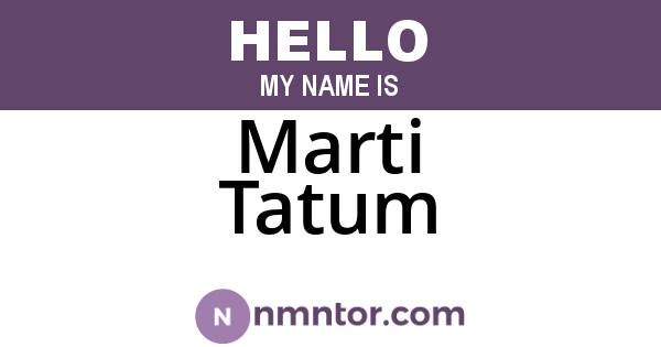 Marti Tatum