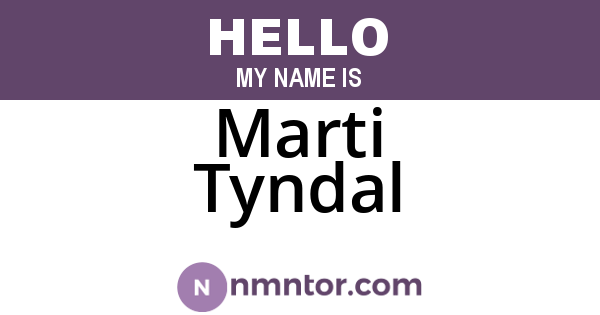 Marti Tyndal