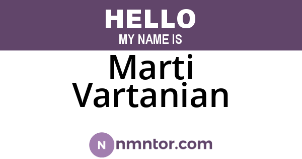 Marti Vartanian