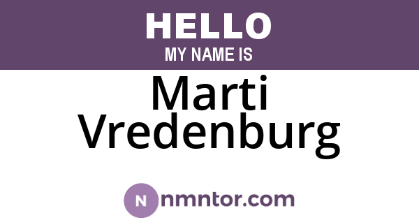 Marti Vredenburg