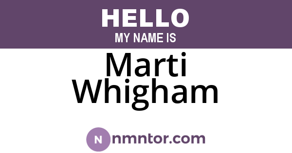 Marti Whigham