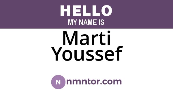 Marti Youssef