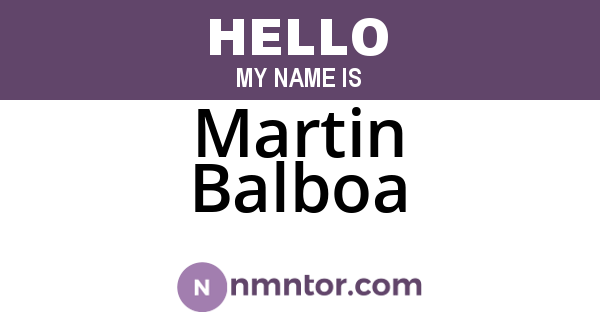 Martin Balboa