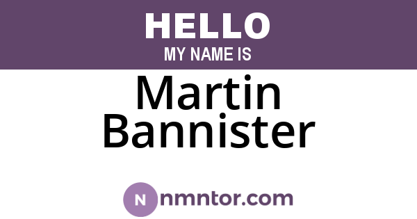 Martin Bannister