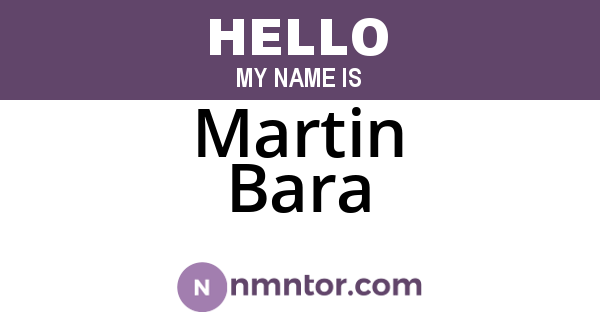 Martin Bara
