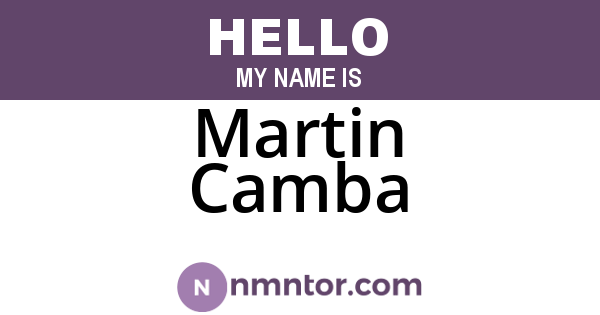 Martin Camba