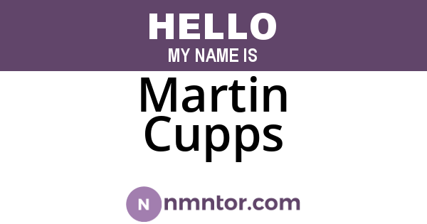 Martin Cupps