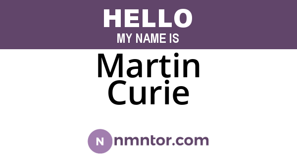Martin Curie