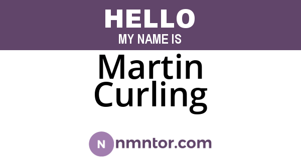 Martin Curling
