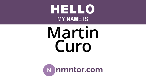 Martin Curo
