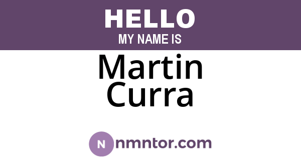 Martin Curra