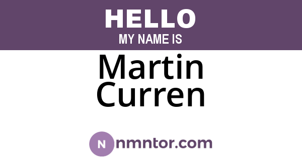 Martin Curren
