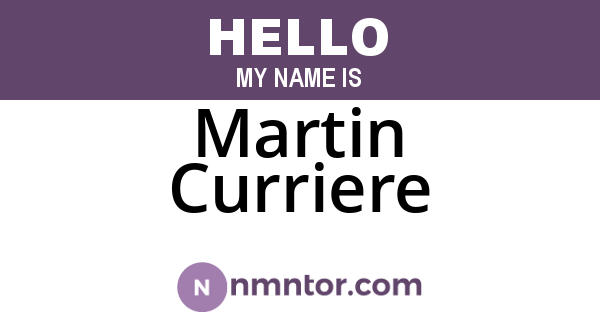 Martin Curriere