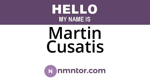 Martin Cusatis