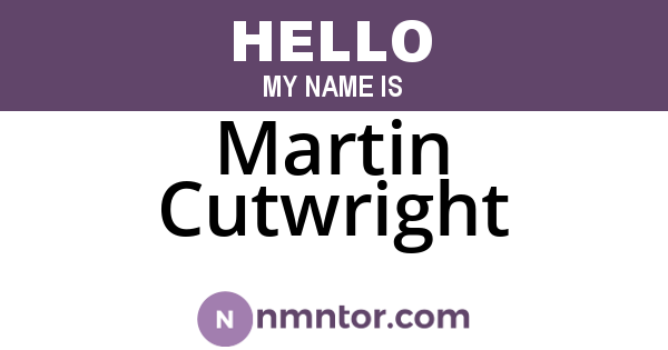Martin Cutwright
