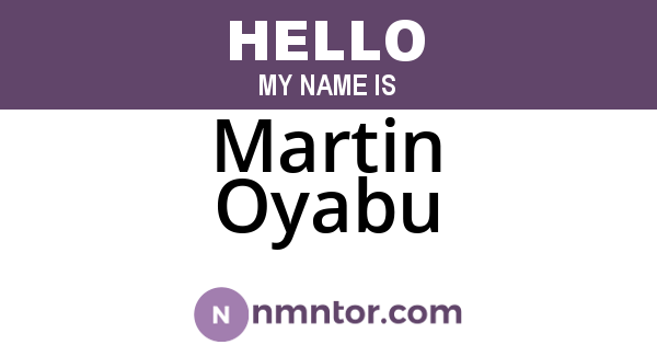Martin Oyabu