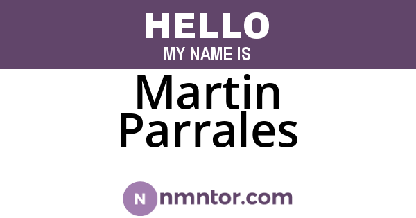 Martin Parrales
