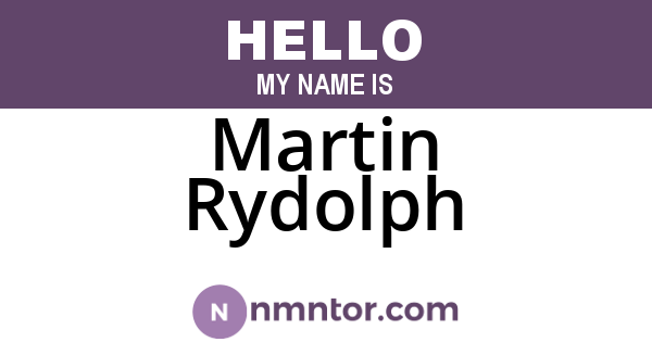 Martin Rydolph