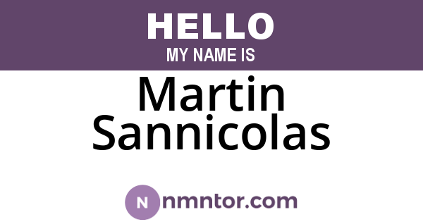 Martin Sannicolas