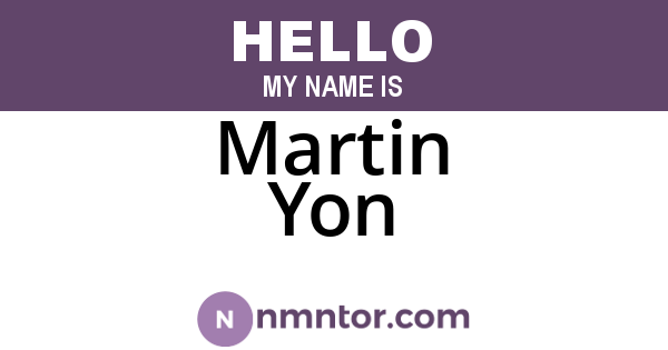 Martin Yon