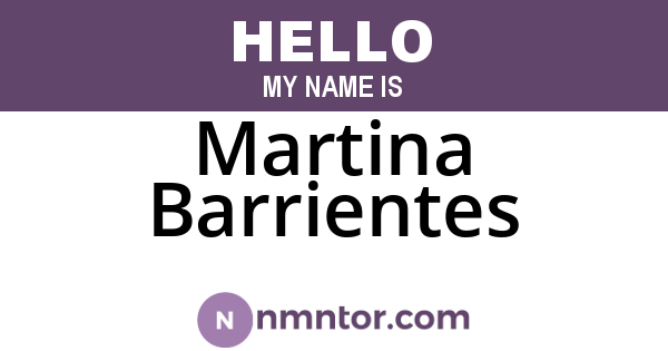 Martina Barrientes