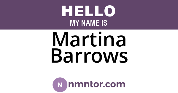 Martina Barrows