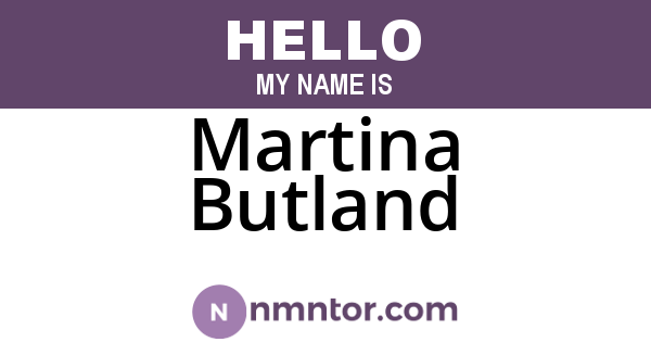 Martina Butland