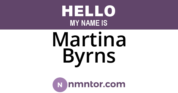Martina Byrns