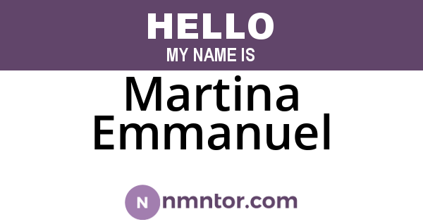 Martina Emmanuel
