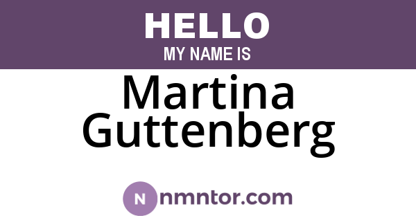 Martina Guttenberg