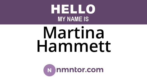 Martina Hammett