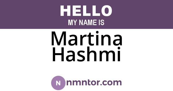 Martina Hashmi