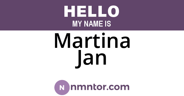 Martina Jan