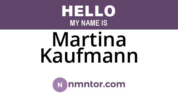 Martina Kaufmann