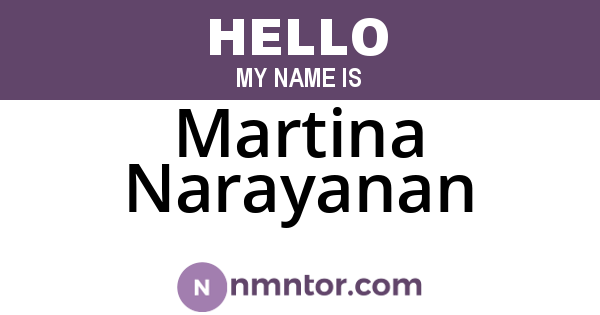 Martina Narayanan