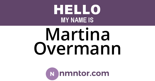 Martina Overmann