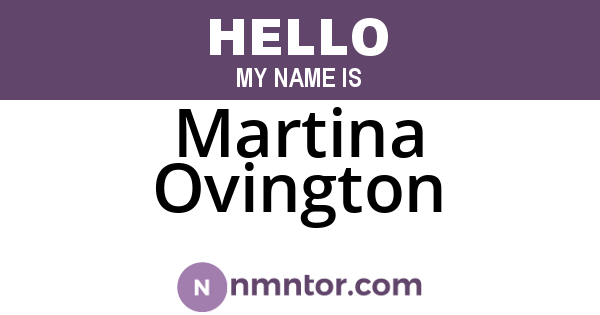 Martina Ovington