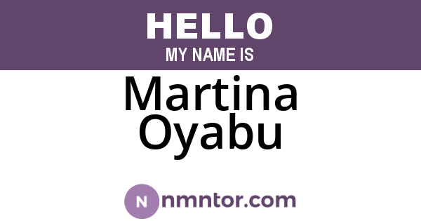 Martina Oyabu