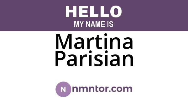 Martina Parisian