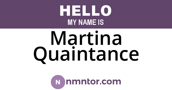 Martina Quaintance