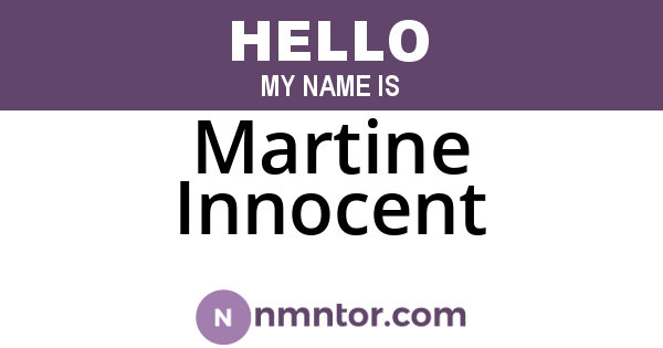 Martine Innocent
