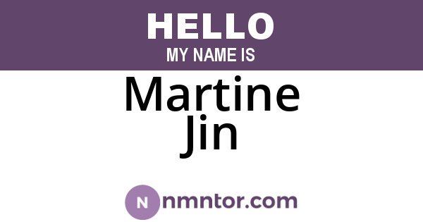 Martine Jin