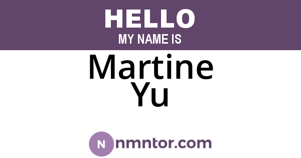 Martine Yu