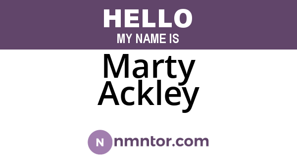 Marty Ackley